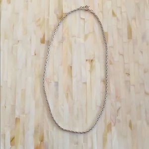 Silver 15 inch chain necklace. Never worn!